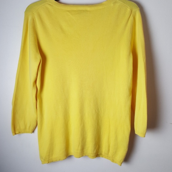 LOFT Yellow Long sleeve Sweater Size XL - Picture 3 of 6